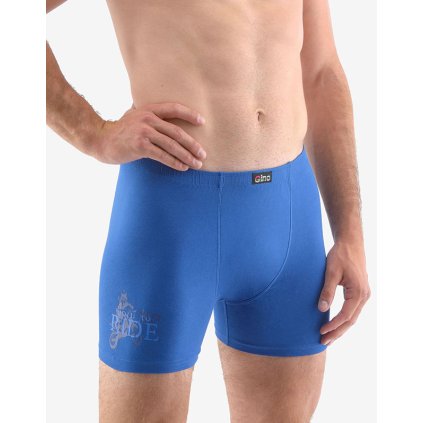 GINA pánské boxerky delší nohavička, šité, s potiskem 74145P - atlantic lékořice 46/48 (Velikost 46/48, Barva atlantic lékořice)