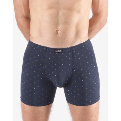 GINA pánské boxerky delší nohavička, šité, s potiskem 74173P - lékořice bronzová 54/56 (Velikost 54/56, Barva lékořice bronzová)