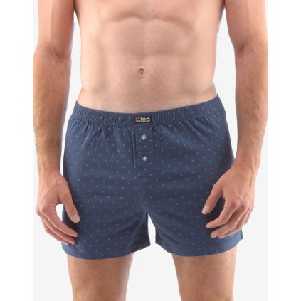 GINA pánské trenky volné, šité, s potiskem 75184P - lékořice petrolejová 50/52 (Velikost 46/48, Barva lékořice petrolejová)