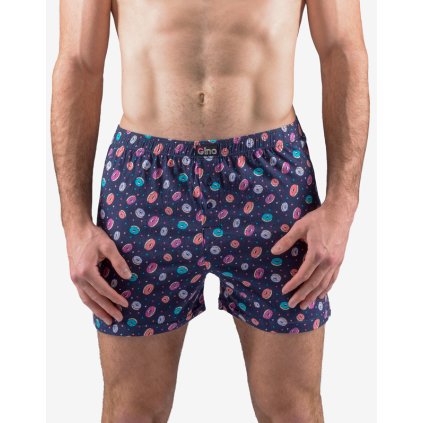 GINA pánské trenky volné, šité, s potiskem 75200P - tm.popel muškátová 46/48 (Velikost 46/48, Barva tm.popel muškátová)