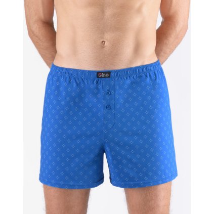 GINA pánské trenky volné, šité, s potiskem 75210P - atlantic pomnenková 50/52 (Velikost 50/52, Barva atlantic pomnenková)