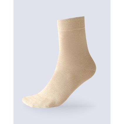 GINA dámské ponožky klasické, bezešvé, jednobarevné Bambusové ponožky 82000P - koňak 41/44 (Velikost 41/44, Barva koňak)