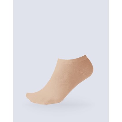 GINA dámské ponožky kotníčkové, bezešvé, jednobarevné Bambusové ponožky 82005P - koňak 35/38 (Velikost 35/38, Barva koňak)