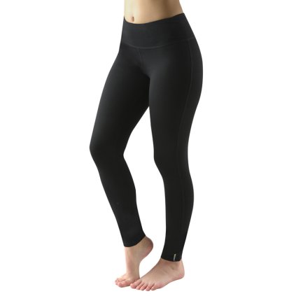 GINA dámské legíny dlouhé sportovní, šité, klasické, jednobarevné ECO Bamboo Sport 95035P - černá L/XL (Velikost L/XL, Barva černá)