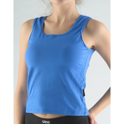 GINA dámské tílko, širší ramínka, šité, jednobarevné 98000P - atlantic S (Velikost S, Barva atlantic)