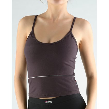 GINA dámské tílko, širší ramínka, šité 98001P - melta bílá M (Velikost M, Barva melta bílá)