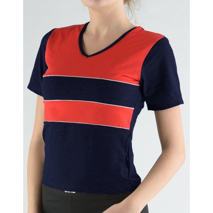 GINA dámské tričko s krátkým rukávem, krátký rukáv, šité 98003P - lékořice třešňová L (Velikost L, Barva lékořice třešňová)