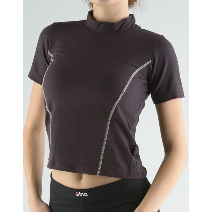 GINA dámské tričko s krátkým rukávem, krátký rukáv, šité 98019P - melta písková M (Velikost M, Barva melta písková)