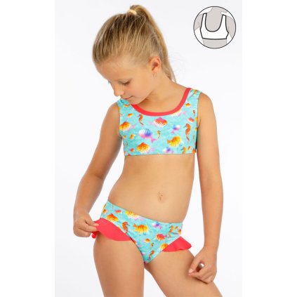 Dívčí plavky top 6F387 LITEX