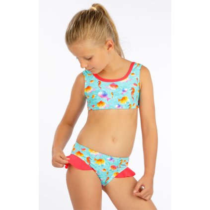 Dívčí plavky kalhotky bokové 6F388 LITEX