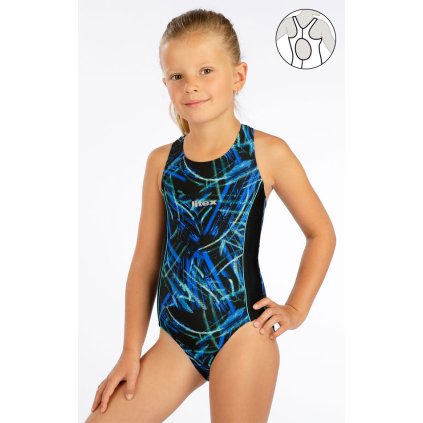 Jednodílné sportovní dívčí plavky 6F392 LITEX