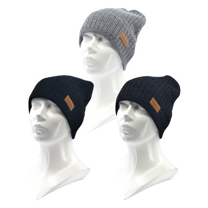 Pletené čepice Jimmy (Barva šedá, Velikost uni)