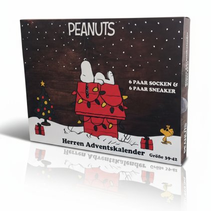ADVENTNÍ KALENDÁŘ PÁNSKÉ PONOŽKY PEANUTS VEL. 43-46