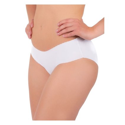 Bezešvé dámské kalhotky BCL400-001 bílé (Velikost L)