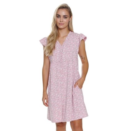 Dámská noční košile Daisy Flowers růžová (Velikost S)