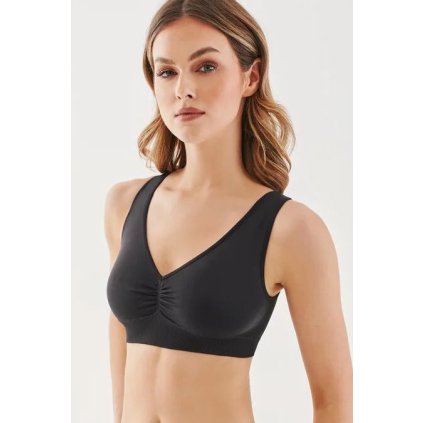 Bezešvá podprsenka Top Shape černá (Velikost S/M)