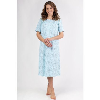 Dámská noční košile Anitta tyrkysová dlouhá (Velikost M)