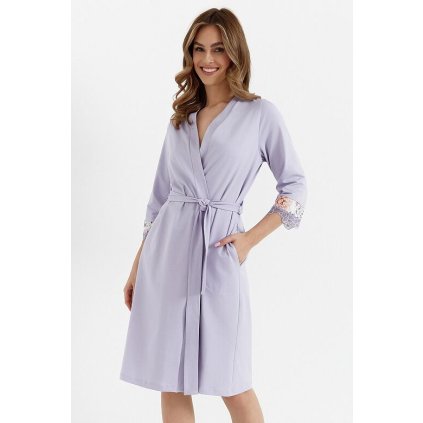 Bavlněný dámský župan Inspiration světle fialový (Velikost S)