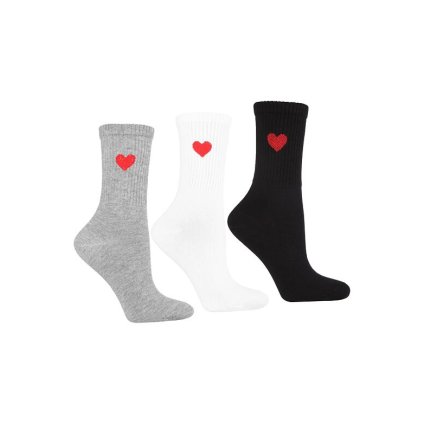 3pack ponožek CSL250-924 se srdíčkem