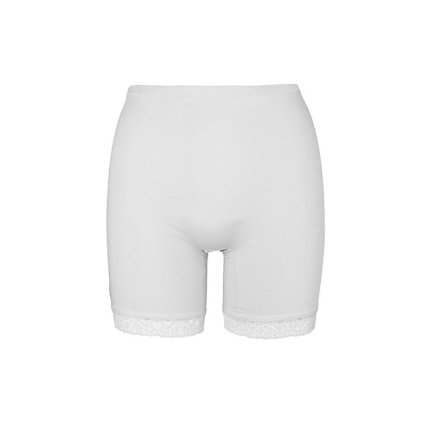Bavlněné maxi kalhotky bermudy 22042 bílé (Velikost XXL)