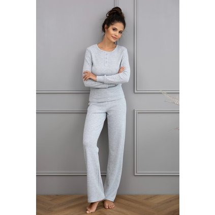 100% bavlněné pyžamo Jade světle šedé (Velikost S/M)