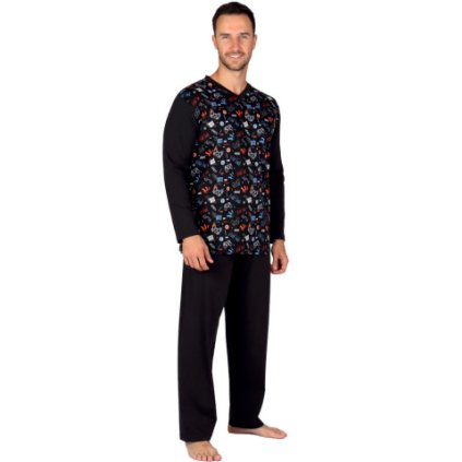 Pánské dlouhé pyžamo P  BEST 901 game (Velikost XL)