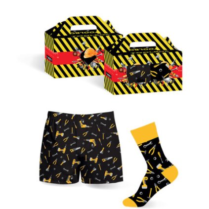 Pánský dárkový set WORKER - ponožky a trenky (Velikost L)