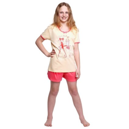 Dívčí krátké pyžamo 23-023 (Velikost 140)