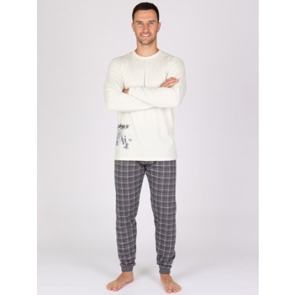 Pánské dlouhé pyžamo P KEREM (Velikost L)