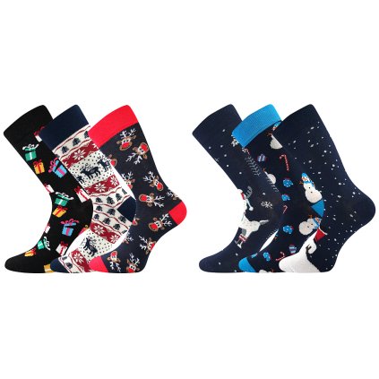 Ponožky Vánoční (Barva mix C, Velikost 35-38 (23-25))