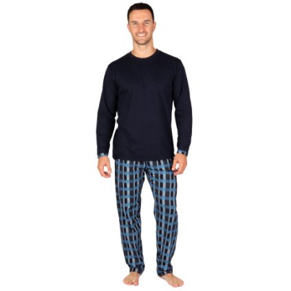 Pánské dlouhé pyžamo P HEKTOR (Velikost M)