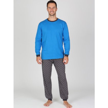 Pánské dlouhé pyžamo P MOMO (Velikost M)