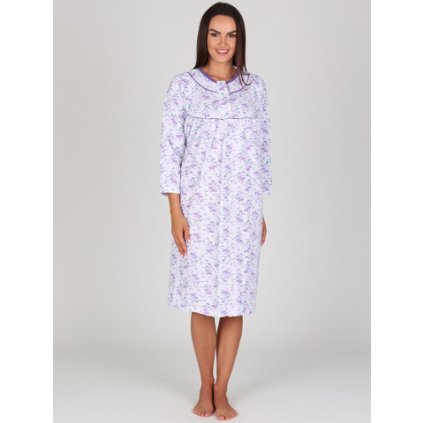 Dámská noční košile P KASANDRA fialový motýl (Velikost L)