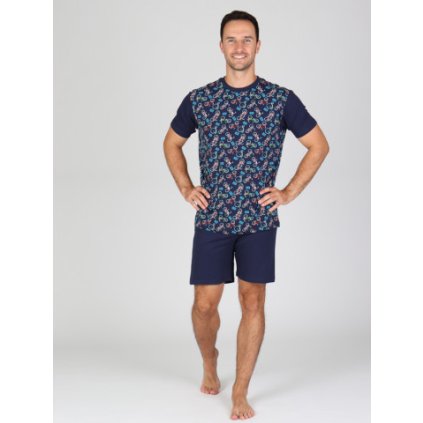 Pánské krátké pyžamo P JANATAN s motivem kol (Velikost M)