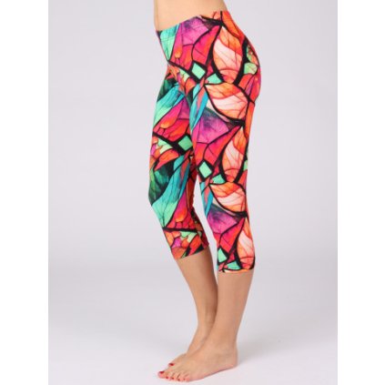 Dámské 3/4 vzorované legíny NEBRASKA 175 (Velikost S)