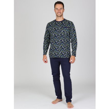 Pánské dlouhé pyžamo P MARLON (Velikost M)
