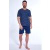 Pyžamo Cornette 325/175 Lagoon pánské M-XXL kr/r (Barva tmavě modrá, Velikost L)
