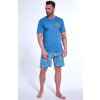 Pyžamo Cornette 326/172 Way of life pánské M-XXL kr/r (Barva světle modrá, Velikost L)