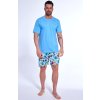 Pyžamo Cornette 326/174 Travel 3 pánské M-XXL kr/r (Barva světle modrá, Velikost L)