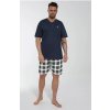 Pyžamo Cornette 326/181 Nature pánské M-XXL kr/r (Barva tmavě modrá, Velikost L)