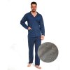 Pyžamo Cornette 114/58 dl/r 673401 3XL-5XL rozepínací (Barva světle modrá, Velikost 5XL)