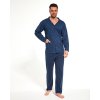 Pyžamo Cornette 114/58 dl/r 673401 3XL-5XL rozepínací (Barva světle modrá, Velikost 5XL)
