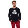Pánské pyžamo King černé (Velikost L, Barva černá)
