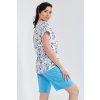Dámské pyžamo Lilac single jersey (Velikost S, Barva bílá)