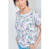 Dámské pyžamo Lilac single jersey (Velikost S, Barva bílá)