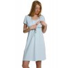 Bavlněná těhotenská noční košile Felicita modrá (Velikost XXL)