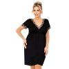Luxusní viskózová košilka plus size Hana černá (Velikost 3XL, Barva černá)