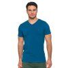 Pánské bavlněné triko Slim fit Premium modré (Velikost L, Barva modrá)