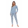 Dámské pyžamo Dreams světle modré (Velikost XL)
