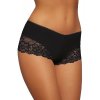 Dámské šortkové kalhotky s krajkou 107 černé (Velikost XL)